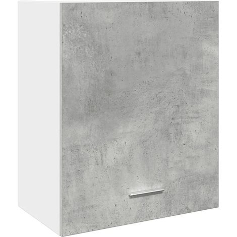 Armario de cocina mural práctico diseño moderno 50 x 31 x 60 cm madera de ingeniería gris hormigón 020050753 (1/5)