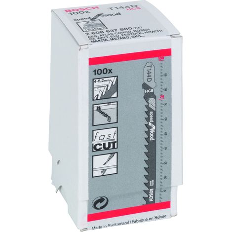 Hoja de sierra de calar T 144 D Speed for Wood BOSCH 2608637880