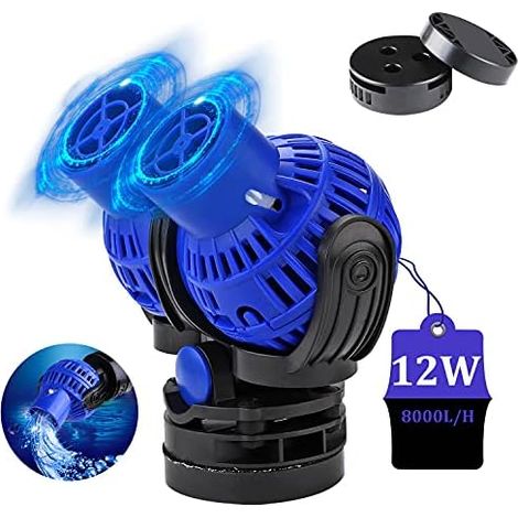 JVP-231 Wave Pump, 8000L/H 12 Watt Wave Maker Circulation Pump for Aquarium 100150cm Circulation Pump for Fresh and Salt Water (1/5)