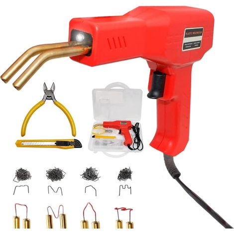 Saldatrice Plastica Calda 50W Kit Riparazione Paraurti Auto Con Graffette (1/5)
