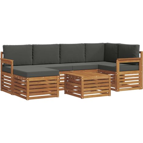 Sectional Sofa Set with Cushion 7 pcs Natural and Anthracite vidaXL (1/5)