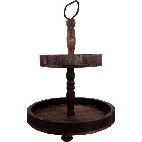 Présentoir à gâteaux à étages en bois, tour à cupcakes, présentoir à cupcakes de style campagnard, support à cupcakes pour desserts (1/4)
