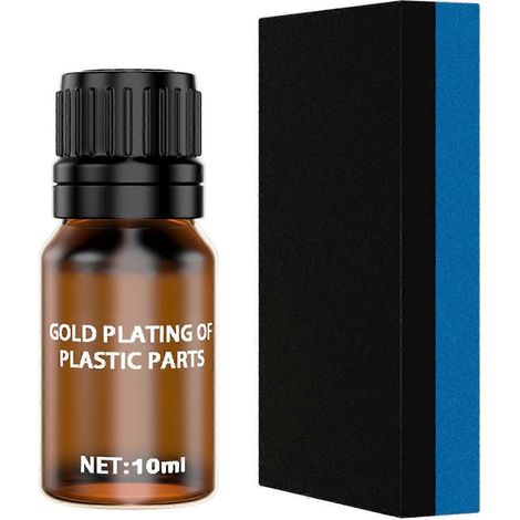 10 ml Auto-Kunststoffteile-Pflegemittel, Langzeit-Kristallbeschichtung für Kunststoffteile mit Schwamm für Fahrzeuge
