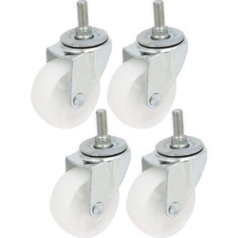 2,5-Zoll-Durchmesser M10x25mm Gewindezapfen PP-Schwenker-Universal-Lenkrolle 4-tlg (1/3)