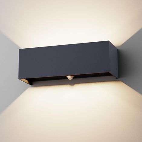 30W LED Applique Murale intérieur/Extérieur avec Détecteur de Mouvement,Éclairage Mural Etanche IP65 4000K Blanc Naturel,Appliques Murales avec Angle de Faisceau Réglable,Anthracite (1/5)