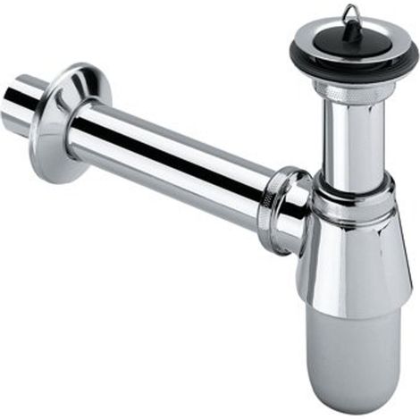 Viega bouchon universel siphon bouteille incluant tube mural rallongé et rosace 5/4x25cm chrome (1/5)