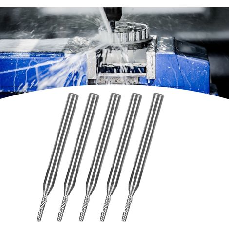Einschneidiger Aluminium-Spiralfräser für CNC-Graviermaschinen, 3,175 x 1,5 x 8 mm (1/5)