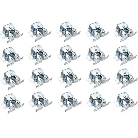 Verrou à double rouleau pour porte de placard, 20 pièces