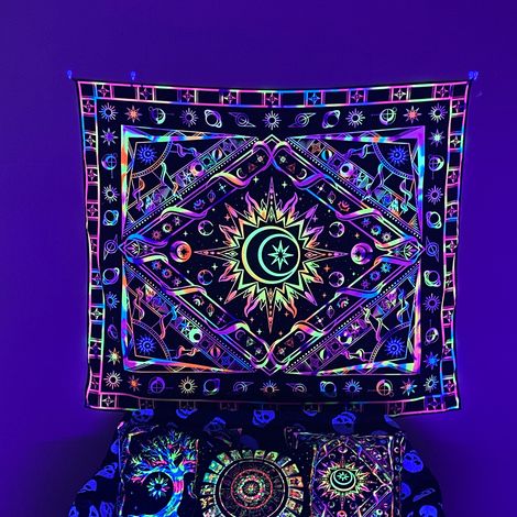 Wandteppich, Hintergrundstoff, trendiger Wandteppich, dekorativer Wandteppich im Bohème-Stil, 180 x 230 cm