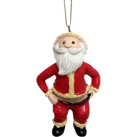 Décoration de Noël Père Noël (5,59 cm), un adorable Père Noël en résine qui peut être accroché à une fenêtre ou à un mur (1/5)