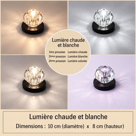 Plafonnier spot LED 10 cm noir 5 W 3 couleurs variables montage en saillie 15 × 15 × 13 cm 600 g – Livraison gratuite (1/5)
