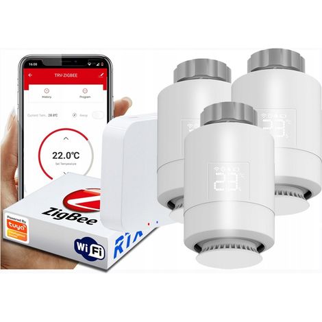 3x RTX Thermostatkopf + Tuya SET Zigbee WLAN-Gateway (1/5)