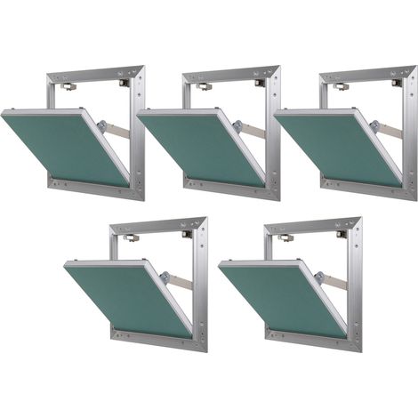Lot de 5 trappes de visite alu hydro Semin - 400 mm x 400 mm x 12.5 mm - ouverture poussez/lâchez - pièces humides - accès aux gaines techniques et conduites - murs et plafonds (1/5)