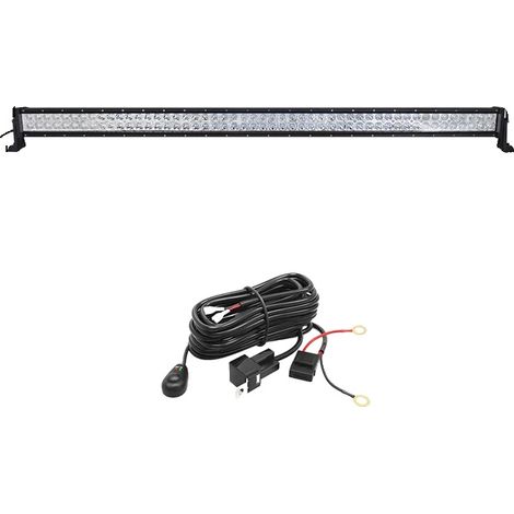 Barre de lumière de travail LED, double rangée, étanche, 300W avec kit de câblage (1/2)