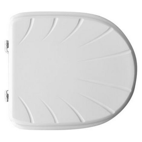 DianHydro sedile wc per vaso Faleri Duna bianco in legno ricambio copriwater (1/2)
