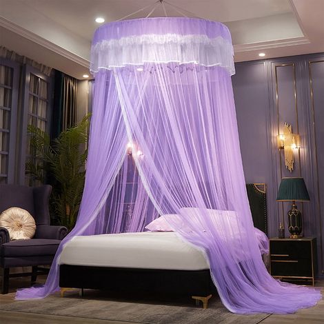 Dôme De Lit - Filet Anti-Moustiques En Polyester - Décoration De Chambre Pour Enfants Et Adultes - Dimensions 1,0 X 1,2 X 2,7 M - 1 Pièce (1/5)