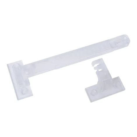 Entrebailleur pour porte en PVC – Longueur 165 mm – Platine de fixation 70 x 24 mm – Entraxe 40 mm – Sans percer – Socona (1/4)
