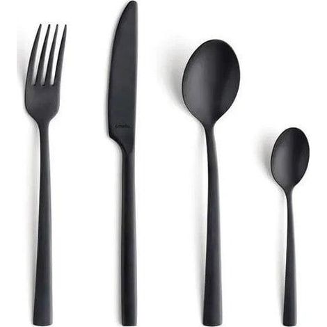 Amefa Cubiertos Manille 16 piezas Negro Mate Acero Inoxidable (1/3)