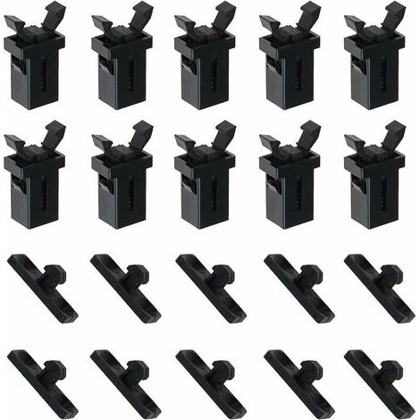 10 paires Serrure de Loquet de Poubelle à Couvercle Tactile en Plastique Rechange Compatible avec Brabantia 3 à 50 Litres