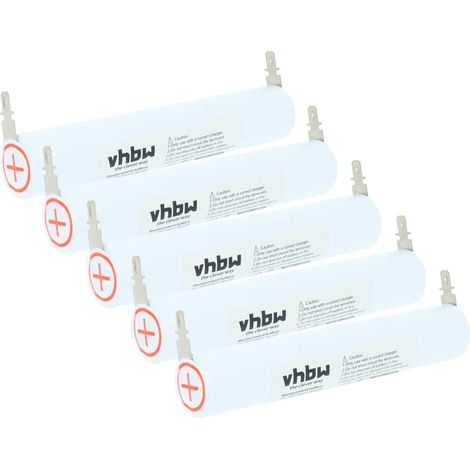 vhbw 5x batería compatible con Schneider OVA58910, OVA58913, 805566, F734S0367, 805381 vía de evacuación (2000 mAh, 3,6 V, NiCd)