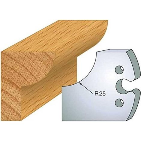 Jeu de 2 Fers Profilés Acier HT 50 x 5,5 mm - N°219 1/4 de rond 25 mm - Outil de menuiserie - Diamwood