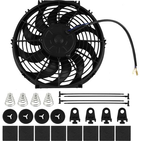Ventilateur Refroidissement Radiateur - 12 Pouces - 12 V - 80 W - Réversible - Pour Moteur Voiture Camion Remorque - 1 Pièce (1/5)