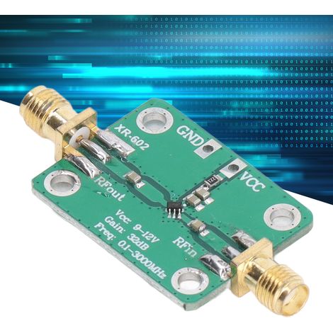 Amplificateur RF micro-ondes à large bande basse consommation 0,1-3000 MHz, gain 32 dB (1/5)