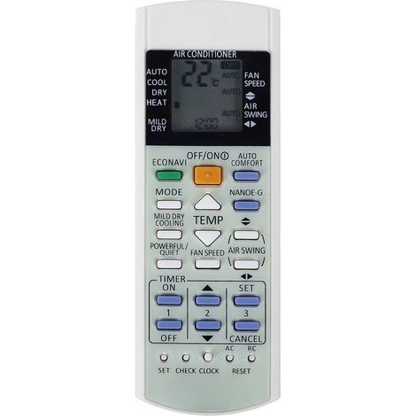 Télécommande pour climatiseur compatible A75C3208 A75C3706 A75C3708A75C3167 infrarouge de remplacement (1/4)