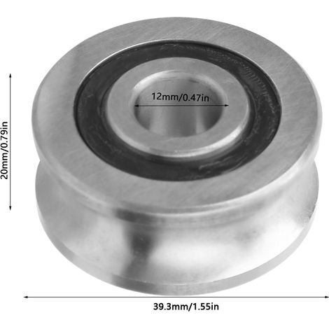 Guide de roulement à rouleaux en acier au chrome carbone élevé 12 x 39,3 x 20mm (LFR5201-14 NPP) (1/5)