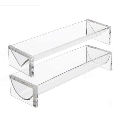Présentoir rectangulaire transparent à biscuits, desserts et gâteaux de mariage (1 pièce) (1/5)