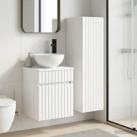 vidaXL Bathroom Furniture Set 2 pcs White 33 x 34.5 x 100 cm (1/5)