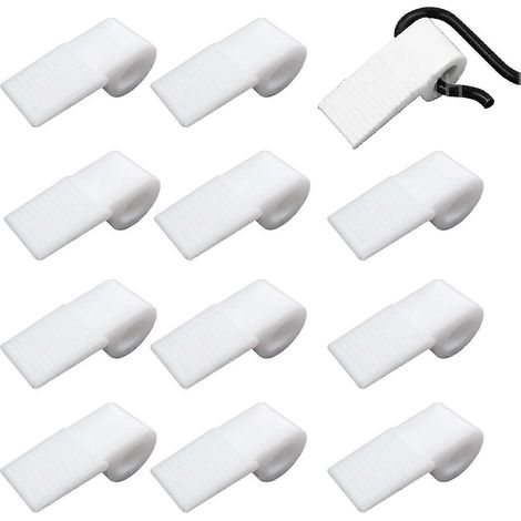 Clips compatibles pour ressorts de canapé, pièces de réparation de meubles, 50 pièces par paquet, en plastique blanc. (1/5)