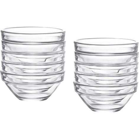 Cuencos Para Salsas - Vidrio Alimentario 7 5 Cm x 3 5 Cm - Capacidad 75 Ml - Para Aperitivos Salsas Especias Purés - Set De 10 Unidades (1/5)