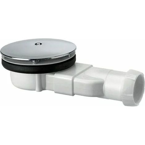 Bonde de douche extra-plate dôme 90 mm – Hauteur 40 mm – Débit 24 l/min – Installation facile par compression – Panier amovible (1/3)
