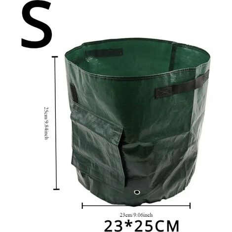Sacs de culture pour plantes de jardin (S) en PE pour la culture de légumes, pommes de terre et carottes, pots de jardin d'extérieur (1/4)