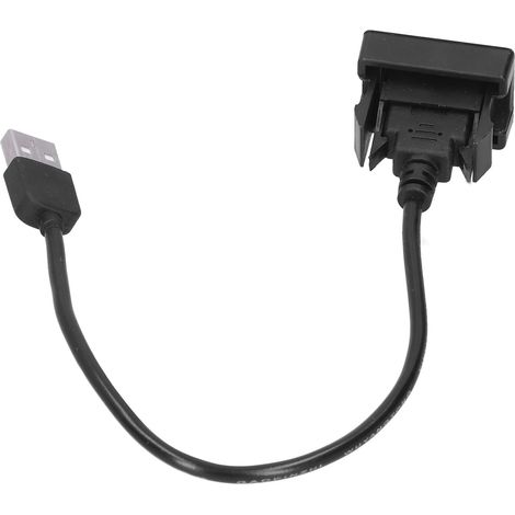Chargeur de voiture avec port USB, câble adaptateur, prise allume-cigare portable en ABS (1/5)