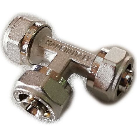 Raccordo 20x20x20 a t a lati uguali a stringere per tubo multistrato (1/2)