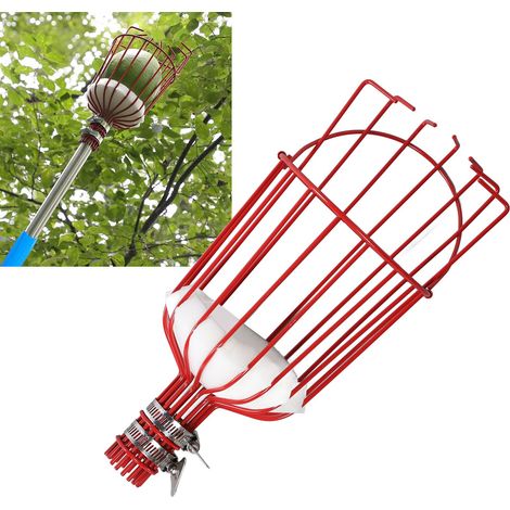 Cueille-fruits, cueille-fruits détachable pour jardins et utilisation en haute altitude, adapté aux tuyaux rouges d'un diamètre de 3 cm. (1/5)