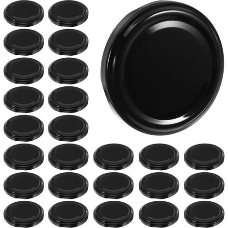 Couvercles Pot Yaourt 66mm - Lot de 50 - Métal Twist Off - Fermeture Hermétique - Confiture et Conservation - Argent (1/5)