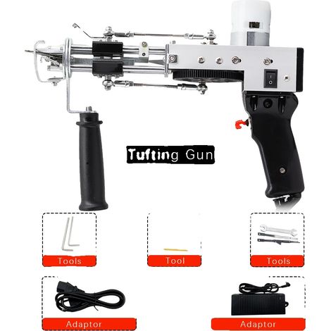 Pistolet à tufting, Design portable, Haute efficacité, Pistolet à tufting 2 en 1 (1/2)