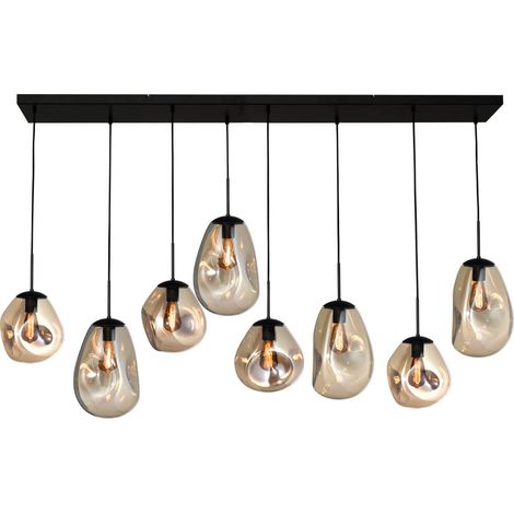 Lampe suspendue Lava 8x verre doré - 2761-05-160-25-80212 (1/3)