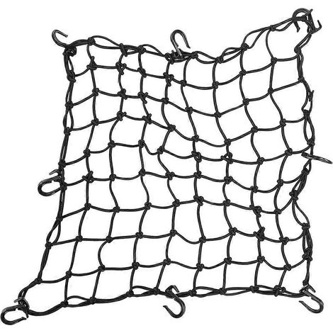 Filet à bagages pour chariot de camping, housse à bagages pour chariot de camping moto-60X60CM-Black (1/3)