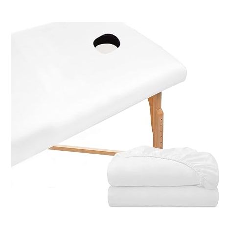 Drap Housse Table de Massage avec Trou, 80 x 190cm Imperméables Housses de Protection pour Lit - Résistantes à l'huile - Lavables (1/5)