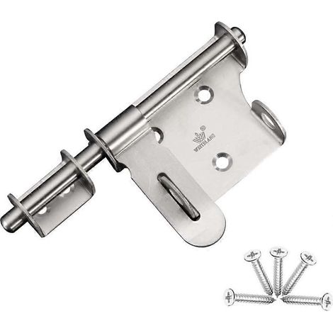 Verrou à coulisse loquet en acier inoxydable verrou de sécurité robuste pour portes de garage et portails. (1/5)