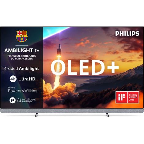 Philips – Téléviseur OLED 55 pouces – Résolution UHD 4K – Smart TV avec Ambilight – Bluetooth intégré