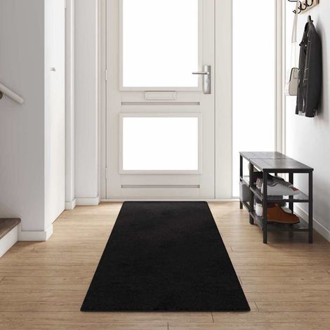 Teppichläufer Schwarz 80 x 400 cm 100% Polypropylen Tuft