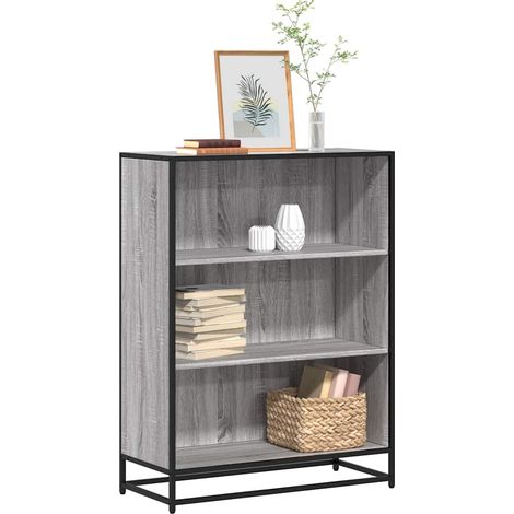 Bücherregal Grau Sonoma 80,5x35x107,5 cm Holzwerkstoff (1/5)