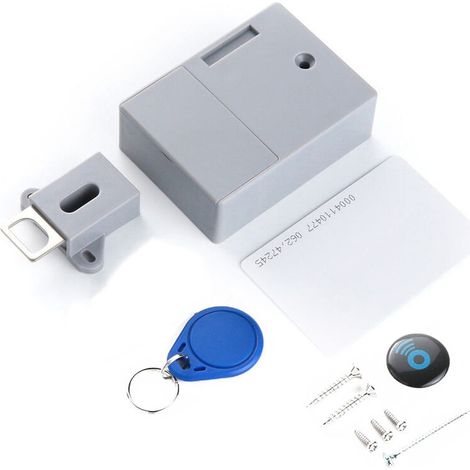 [JAMAIS UTILISÉ]Serrure d'armoire Kit de serrure d'armoire capteur RFID armoire cachée numérique sans clé serrure intelligente bricolage serrure Invisible sans poinçon (1/5)