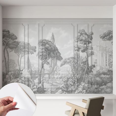 Papier peint autocollant avec imprimé pour cuisine facile à appliquer pour mur a motif Nature atmosphérique 152x104 cm (1/5)