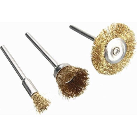 Polissage pour Brosse Couronne Boisseau Pinceau pour Chaque Bout Plates Mini Outils Rotatifs DIY 60 pcs 20pcs Laiton (1/5)